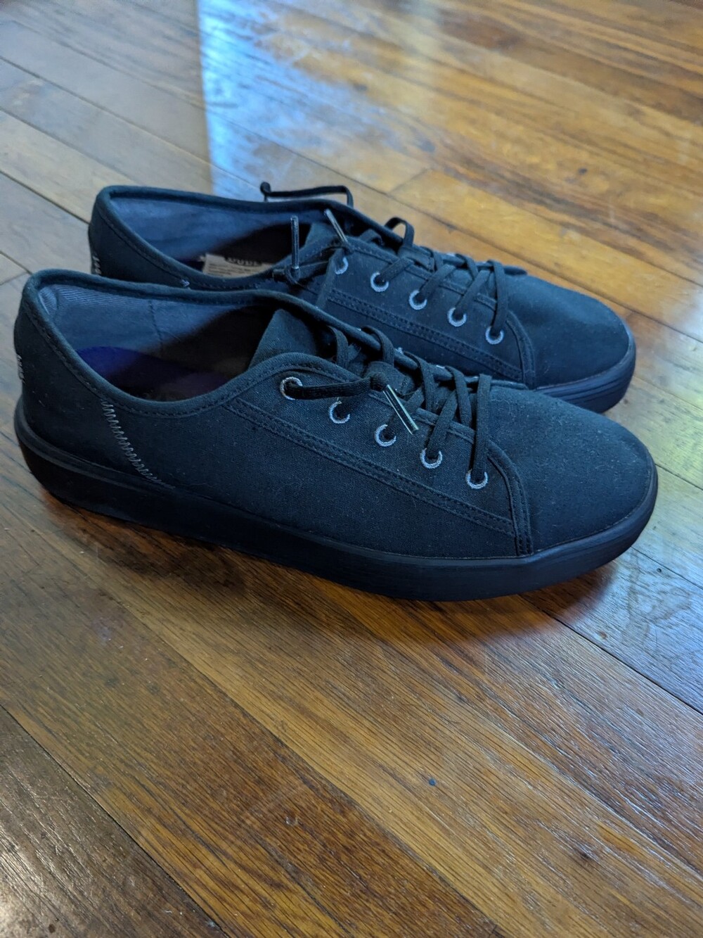 HEY DUDE Black Canvas Men's Sneakers 9